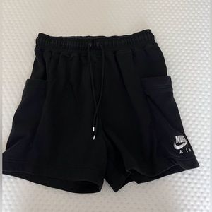 Nike black small sweat shorts